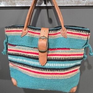 Sisters Stacy & Laurie McFadin Sisters Navajo Blanket Inspired Large Wool Tote